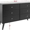 Prepac Milo Mid-Century 6 Drawer Dresser For Bedroom - Image 4