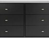 Prepac Milo Mid-Century 6 Drawer Dresser For Bedroom - Image 3