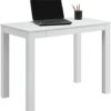 Mainstays Furniture New Parsons Desk with Drawer, Multiple Colors (White) - Image 7