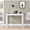 Mainstays Furniture New Parsons Desk with Drawer, Multiple Colors (White)