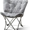Mainstays Faux Leather Butterfly Folding Chair, Mint Green (Grey)
