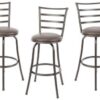 Mainstays Adjustable Height Swivel Bar Stools, Hammered Bronze Finish, Set of 3, Brown - Image 2