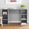 Mainstay Student Desk - Home Office Bedroom Furniture Indoor Desk - Easy Glide Accessory Drawer (Desk Only, Rodeo Oak) (6 Cube Computer Desk, White)