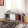 Better Homes and Gardens.. Bookshelf Square Storage Cabinet 4-Cube Organizer (Weathered) (White, 4-Cube) (Gray, 3-Cube) - Image 2