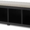 Better Homes and Gardens Storage Organizer Bench, 4-Cube, Solid Black
