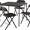 Mainstays Juego de mesa y silla de 5 piezas, color negro