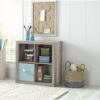 Better Homes and Gardens.. Bookshelf Square Storage Cabinet 4-Cube Organizer (Weathered) (Rustic Gray, 4-Cube) - Image 5