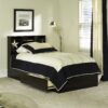 Twin Beds with Storage Espresso Finish Twin Storage Bed