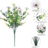 12 Bundles Artificial Fake Plants Flowers for Outdoor Outside Spring Summer Decoration - Image 4