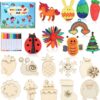 36 pcs Wooden Art Craft Supplies Painting Kit - Image 2