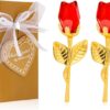 Glass Rose Mini Crystal Flower with Box