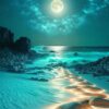 Moon Beach Full Drill Diamond Dots Paintings