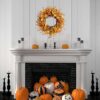 2inch Thanksgiving Daisy Grain Wreath - Image 2
