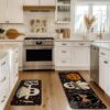 Bats Black Cats Boo Pumpkin Halloween Kitchen Mats Set of 2 - Image 3