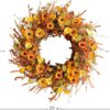 2inch Thanksgiving Daisy Grain Wreath - Image 4