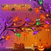 6 Ft 54 LED Halloween Willow Vine Twig Decor Garland with Bats - Image 3