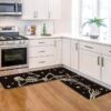 Spooky Skeleton Spider Bone Black Halloween Kitchen Mats Set of 2 - Image 4