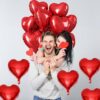 18 Inch Red Heart Foil Balloons Large Red Foil Balloons Helium - Image 3
