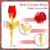 Glass Rose Mini Crystal Flower with Box - Image 2