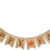 Happy Fall Pumpkin Burlap Banner Harvest Home