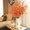 6 Pcs Artificial Fall Eucalyptus Stems Fall Eucalyptus Leaves Plants - Image 4