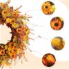 2inch Thanksgiving Daisy Grain Wreath - Image 3