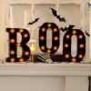 3 LED Marquee Light up Letters BOO Sign Halloween Decor