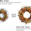 18” Artificial Floral Wreath with Colorful Daisies - Image 4