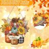 Pumpkin Maple Leaves Door Hanger - Image 2