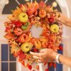 20 Inch Fall Wreath with Welcome Sign - Image 7