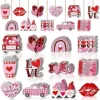 Wooden Hanging Ornaments Valentines