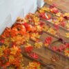500PCS Artificial Maple Leaves 5 Assorted - Image 2