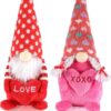 Valentine Gnomes Plush Dolls 14 in 2 Pack Cute Cuddly Elf with Signs Love XOXO