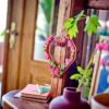 Heart Shaped Arrangement of Artificial Flowers - Image 3