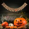 Happy Fall Pumpkin Burlap Banner Harvest Home - Image 2