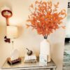 6 Pcs Artificial Fall Eucalyptus Stems Fall Eucalyptus Leaves Plants - Image 6