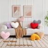 Heart Pillow Pink Heart Shaped Throw Pillows Super Soft - Image 4