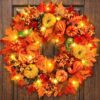 20 Inch Fall Wreath with Welcome Sign