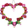Heart Shaped Arrangement of Artificial Flowers