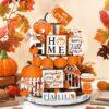 15 Fall Tiered Tray Decor Pumpkins Farmhouse - Image 6
