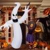 8 FT Tall Halloween Inflatables Ghost Decorations Outdoor - Image 6