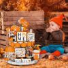 15 Fall Tiered Tray Decor Pumpkins Farmhouse - Image 4