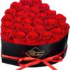 27-Piece Forever Flower Heart Shape Box Preserved Roses
