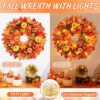 20 Inch Fall Wreath with Welcome Sign - Image 4