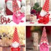 Valentine Gnomes Plush Dolls 14 in 2 Pack Cute Cuddly Elf with Signs Love XOXO - Image 2