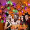 6 Ft 54 LED Halloween Willow Vine Twig Decor Garland with Bats - Image 5
