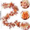 5.91FT Fall Garland Artificial Eucalyptus Garland with Flowers - Image 2