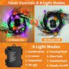 6 Ft 54 LED Halloween Willow Vine Twig Decor Garland with Bats - Image 6