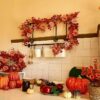 5.91FT Fall Garland Artificial Eucalyptus Garland with Flowers - Image 4