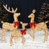 4ft 3-Piece 2D Lighted Christmas Deer Family Set